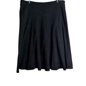 JM COLLECTION‎ Black A Line Flared Midi Skirt Womens XL